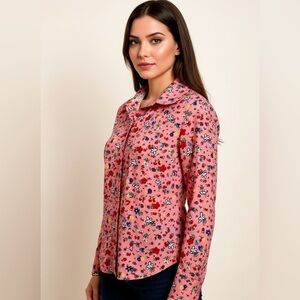 Moschino Pink Floral Button Down Shirt